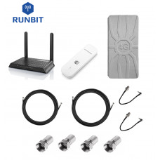 Интернет комплект 3G / 4G LTE роутер Netis N1 + модем Huawei E3372 + антенна Runbit Spider