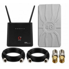 4G комплект OLAX AX9 Pro з АКБ і антеною RunBit Spider, кабелі 2×10 м
