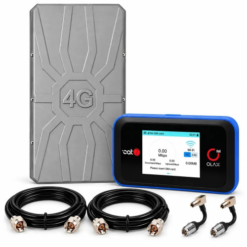 Комплект 4G інтернету OLAX MT60 з антеною RunBit Spider, 2×10 м, CRC9