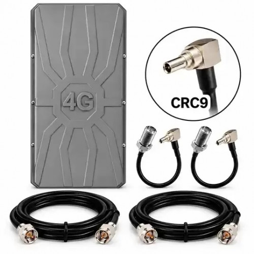 Комплект 4G інтернету OLAX MT60 з антеною RunBit Spider, 2×10 м, CRC9