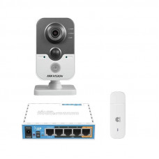 4G комплект Microtik с IP камерой Wi-Fi Hikvision DS-2CD2442FWD-IW