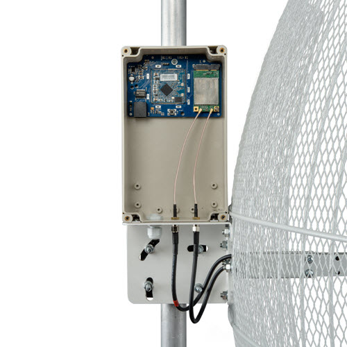 Kroks KNA21-1700/2700 BOX - параболічна MIMO антена 21 дБ із гермобоксом