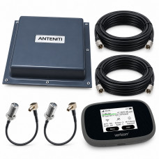 4G комплект Novatel MiFi 8800 з антеною ANTENITI MIMO 2×15 dBi, 2×10 м