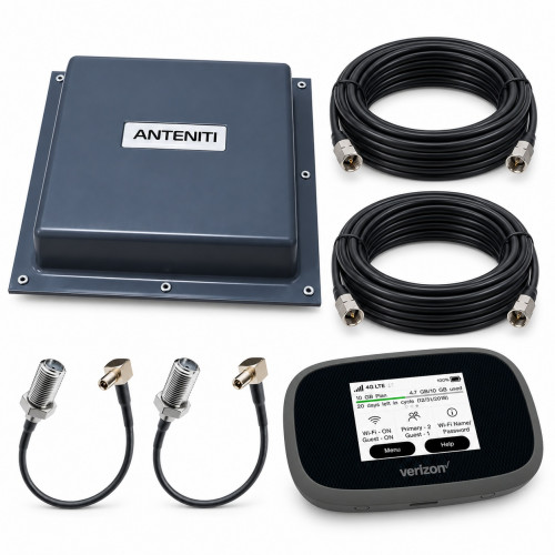 4G комплект Novatel MiFi 8800 з антеною ANTENITI MIMO 2×15 dBi, 2×10 м