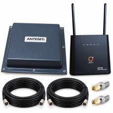 4G комплект OLAX AX9 Pro з ANTENITI MIMO 2×15 dBi та кабелями 2×10 м