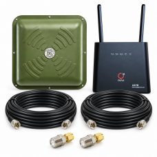Комплект 4G інтернету OLAX AX9 Pro + ENERGY MIMO хакі 2×15 дБ, 2×10 м, SMA