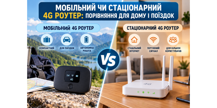 Мобильный или стационарный 4G роутер: сравнение для дома и поездок Мобильный или стационарный 4G роутер: сравнение для дома и поездок