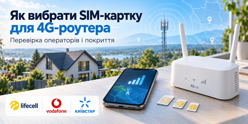 Як вибрати SIM-картку для 4G-роутера: перевірка операторів і покриття перед покупкою